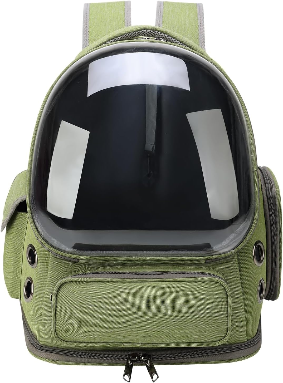 Cat Bubble Backpack,Breathable Cat Backpack Carrier Large Space Pet Travel Carrier for Kitty Small Dogs up to 15lbs,Transparent Cat Carrier for Hiking Camping Outdoor Travel (Green)