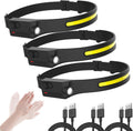 LED Headlamp Rechargeable with Motion Sensor Lamp Head light Ultra Bright