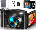 4K Digital Camera for Photography, 50MP Autofocus Point and Shoot Digital Cameras for YouTube, 16X Zoom with 2.8" 180°Flip Screen, Vlogging Camera for Teens & Beginners- 64GB