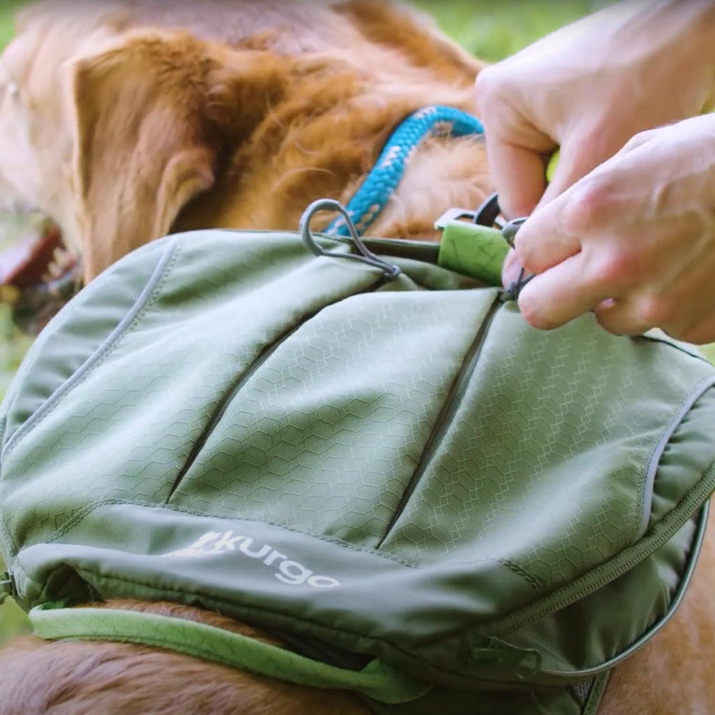 Kurgo Cascade Hiking Harness Backpack for Dogs, Orange, Extra Large