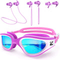 ZIONOR G1 Lite Polarized Swimming Goggles with 3 Pairs Earplugs, Anti-Fog UV Protection Swim Goggle for Adult Men Women Youth