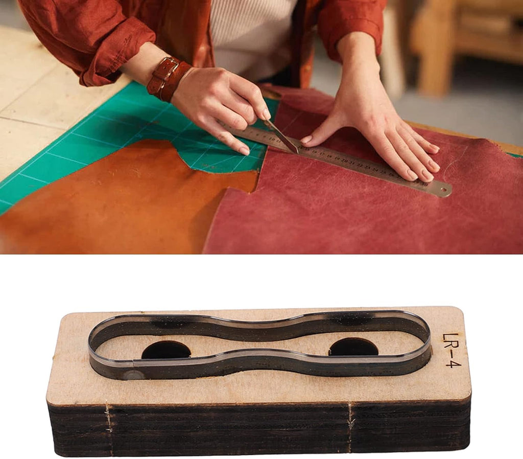 Leather Cutting Die, Alloy Steel Punching Die Template for DIY Leather Craft, Handmade Wallet Belt Making, Scrapbooking, Multi Material Manual Operation Cutting Mold
