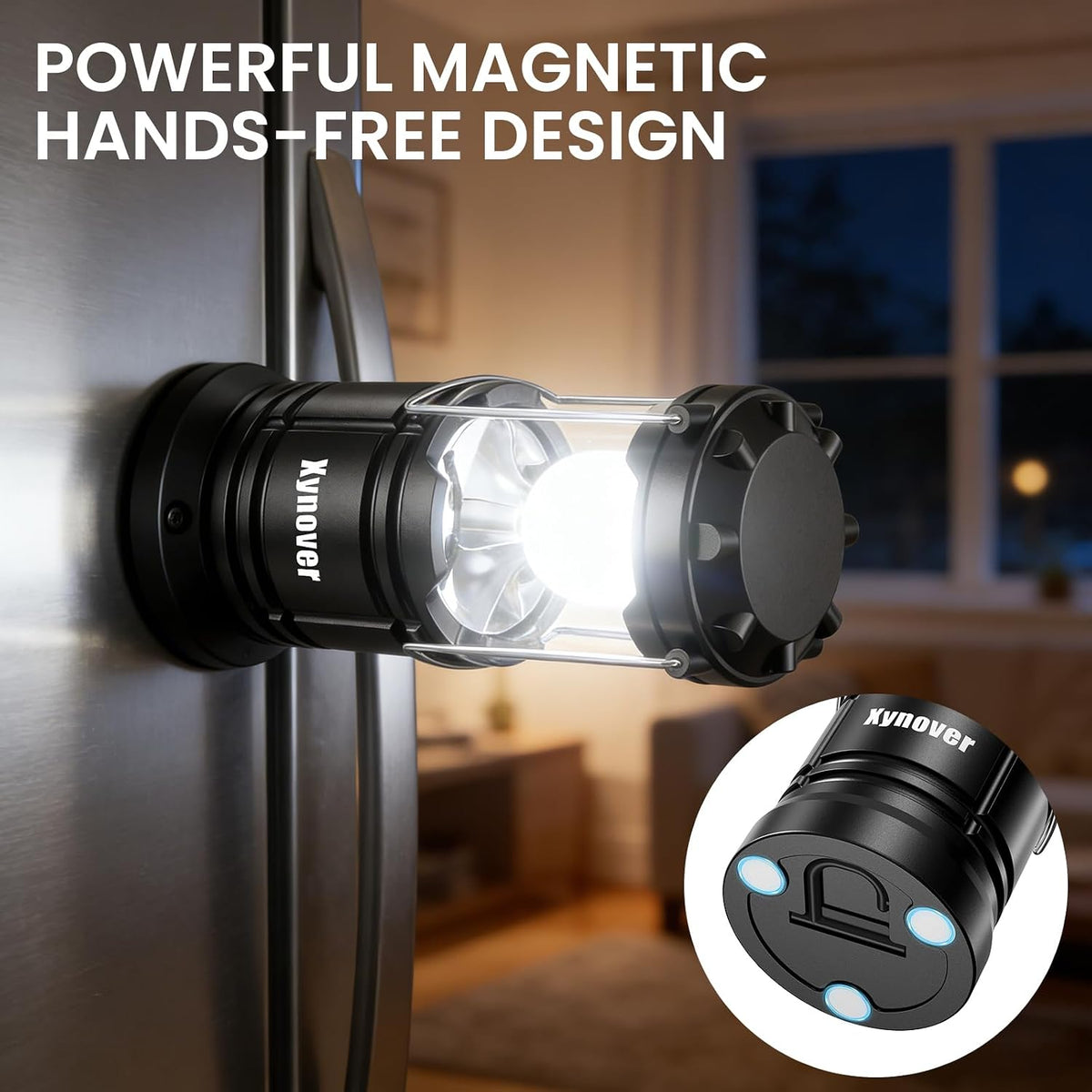 4-Pack Camping Lanterns,LED Lights Powered By Battery,Magnetic Base,Hanging Hook,Collapsible, Waterproof for Emergency, Hiking,Hurricane,Campsites,Lanterns for Power Outages
