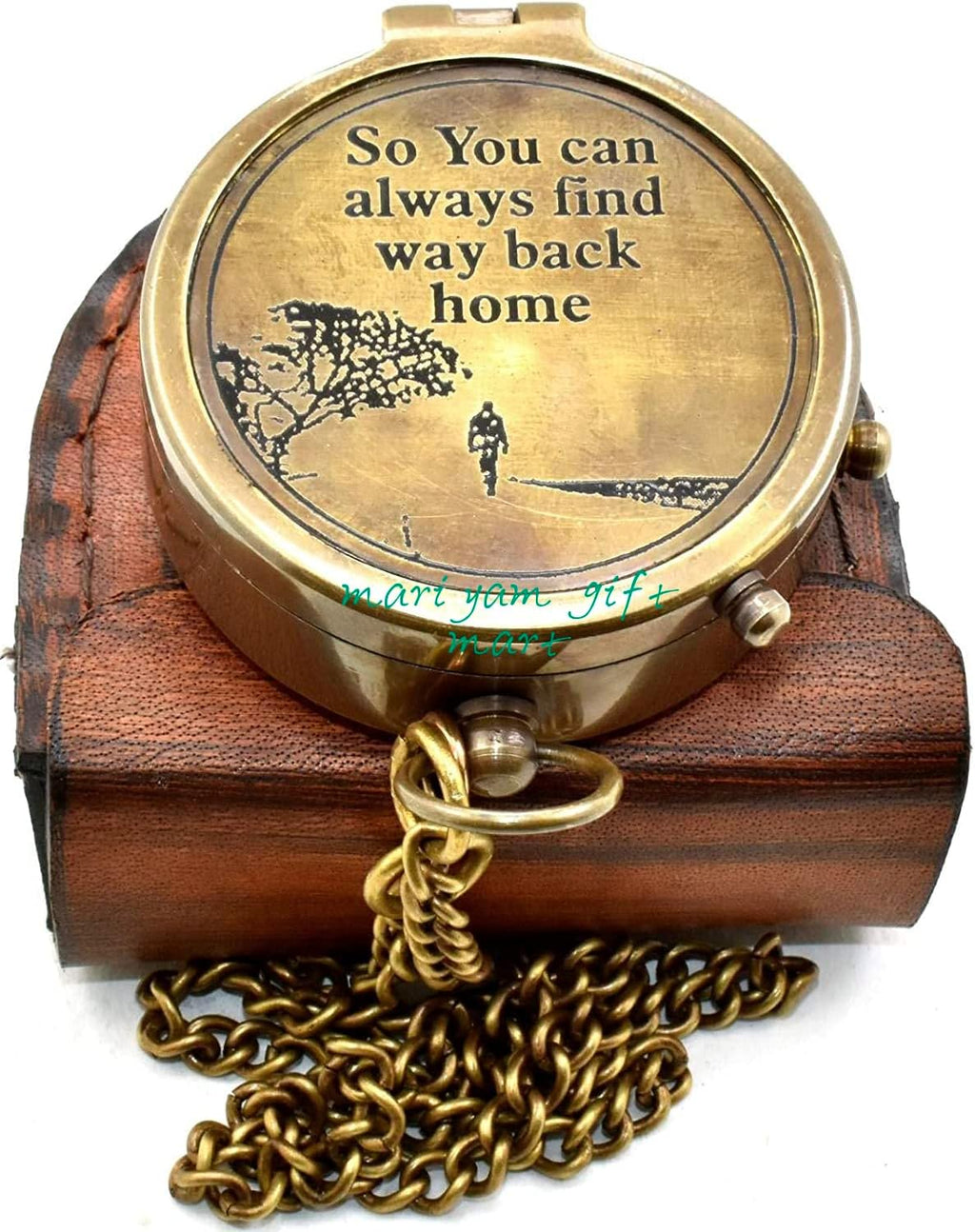 So You Can Always Find Your Way Back Home”, Camping Compass Engraved with Gift Compass for Birthday, Anniversary, Graduation Day, Valentine’s Day, Baptism Gifts, Inspirational Gift