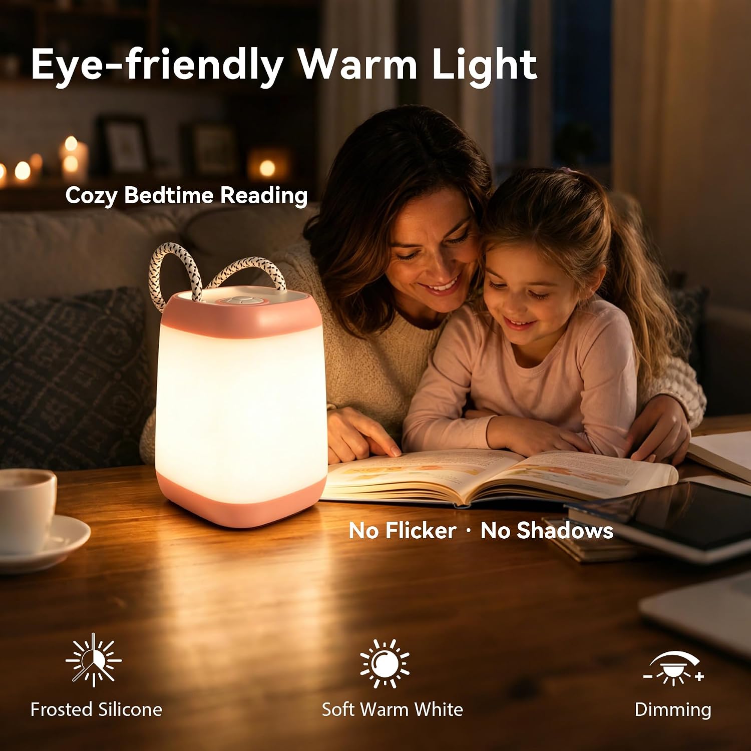 HOKOILN 2-Pack LED Camping Lights Battery Powered Portable Tent Lantern