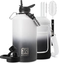 DYSANKY 1 Gallon Insulated Water Bottle w/Straw & Portable Carrier Bag