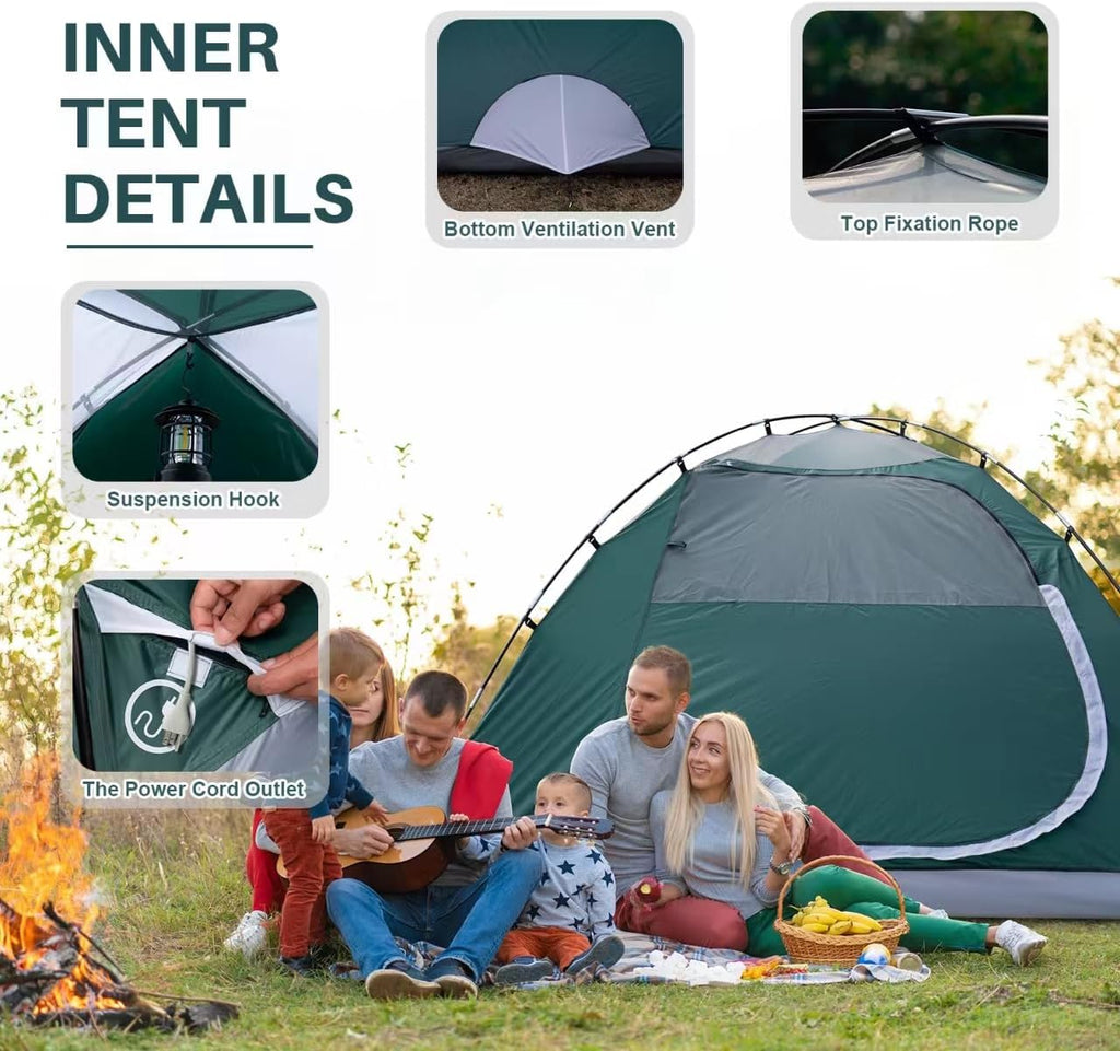 JELUCAMP 1/2/4/6 Person Dome Tents for Camping Lightweight Backpacking Tent
