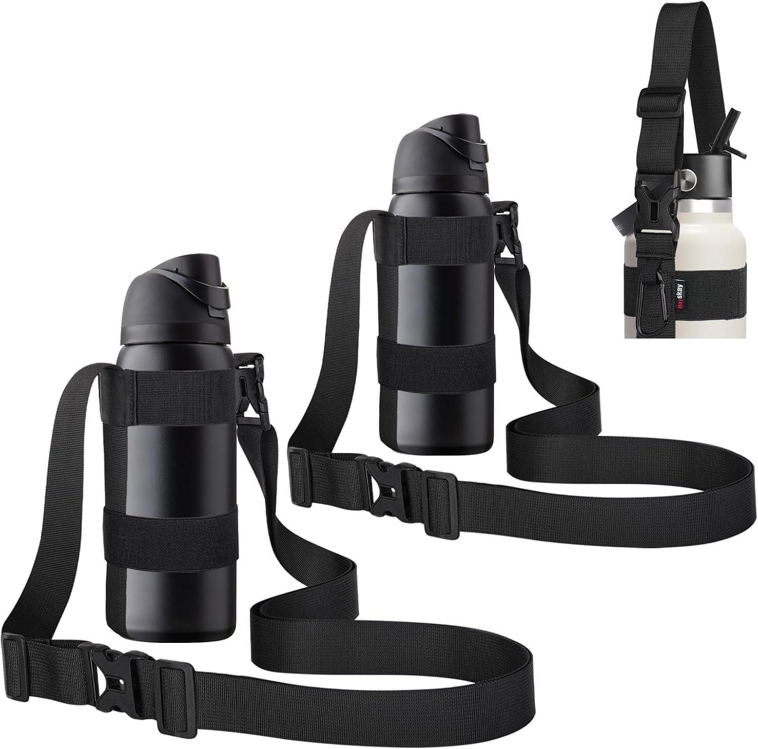 HEYSKAY Water Bottle Holder with Strap Adjustable Water Bottle Sling Strap
