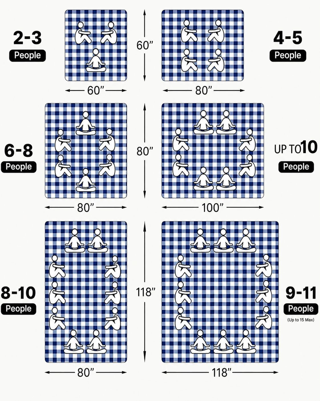 TigeJoy Extra Large Picnic Blanket Waterproof Beach Blanket 80''x118''