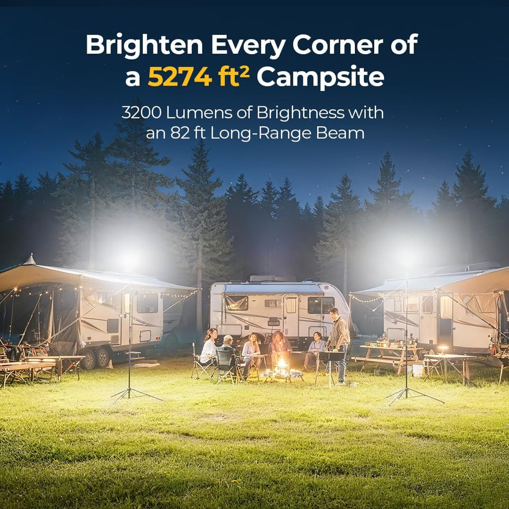 BougeRV Telescoping Camping Light CL03, 3200 Lumen Telescopic Lantern