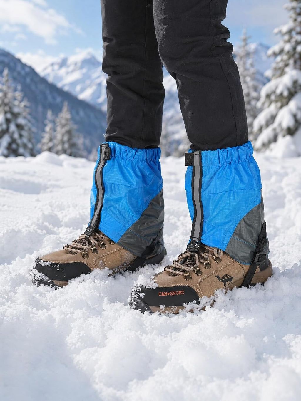 Ankle Gaiters, Lightweight Waterproof Trail Gaiters, Hiking Gaiters for Camping, Desert Trekking, Trail Running, Sandproof Snowproof Leg Gaiters for Men Women
