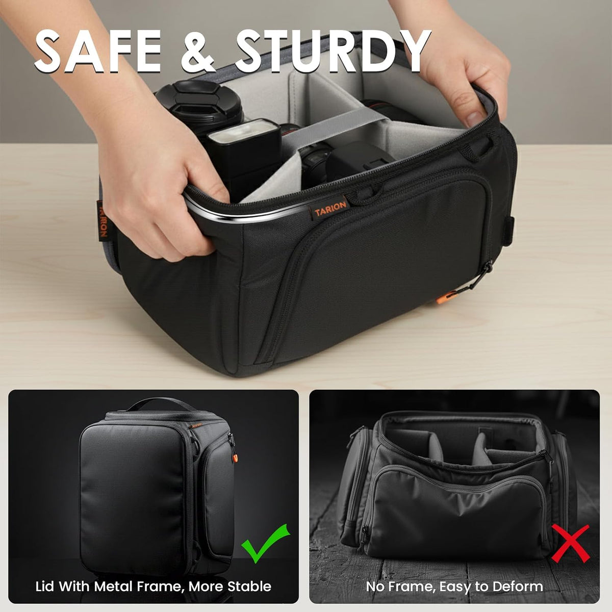 TARION Protective Camera Insert Bag Quick Access DSLR Inner Case Organizer