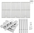 Replacement Kit for Kitchen Aid 720-0893 720-0893A 720-0893D 720-0893G, 7MM Stainless Steel Cooking Grates, Burners and Heat Plates for Kitchenaid Grill Replacement Parts 5-Burner Gas Grill