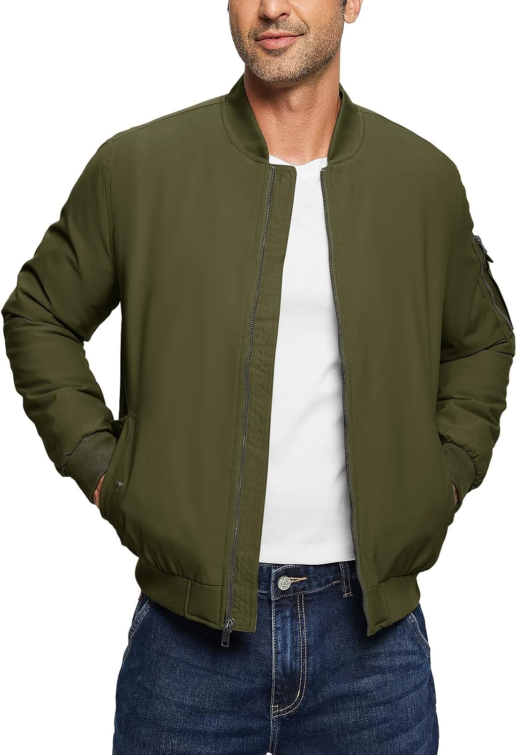 TBMPOY Men's Winter Bomber Jacket Fall Casual Windbreaker Softshell Jackets
