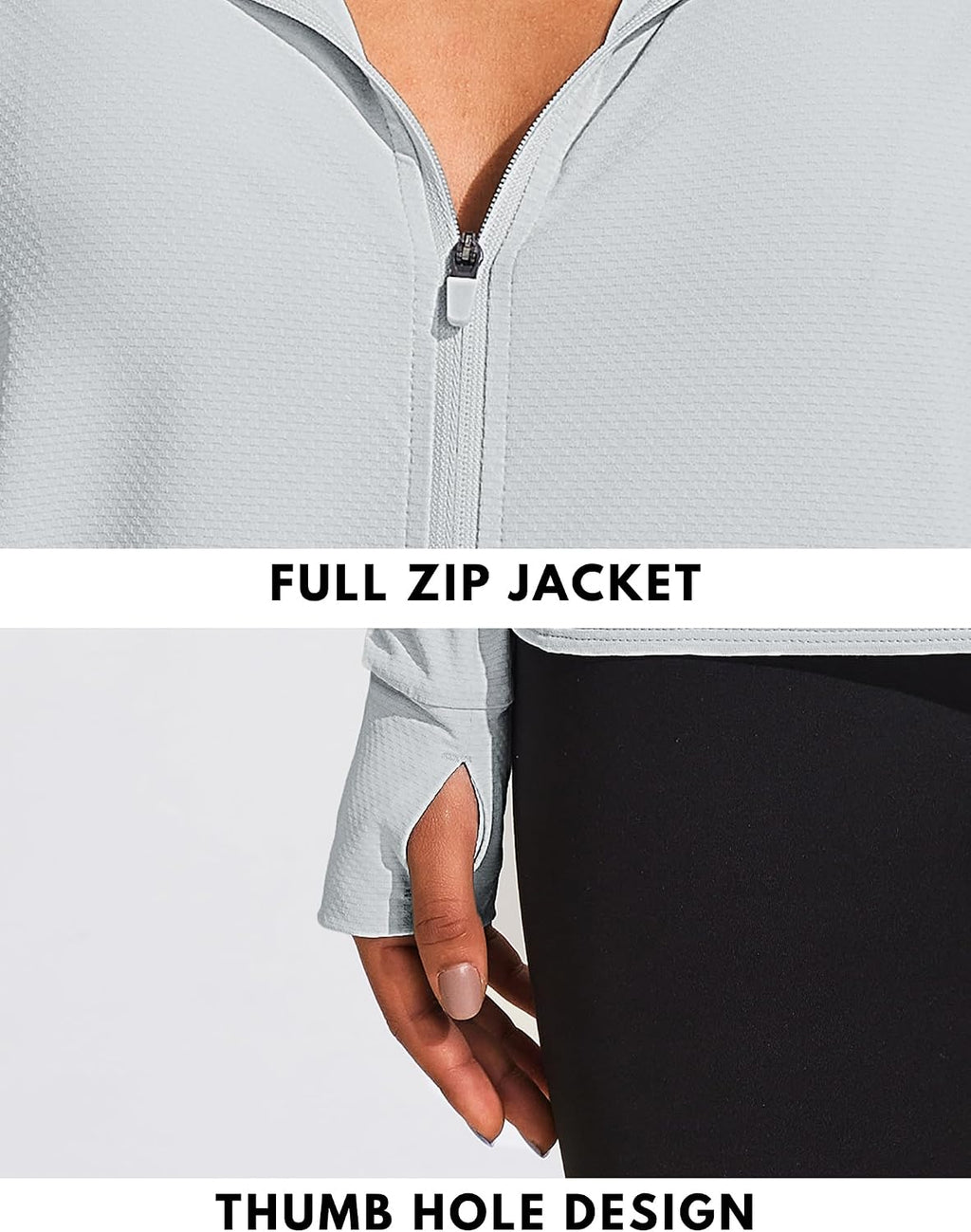 COOrun Women's UPF 50+ Jackets Sun Protection Golf Athletic Jackets Lightweight Full Zip Long Sleeve Shirts with Pockets