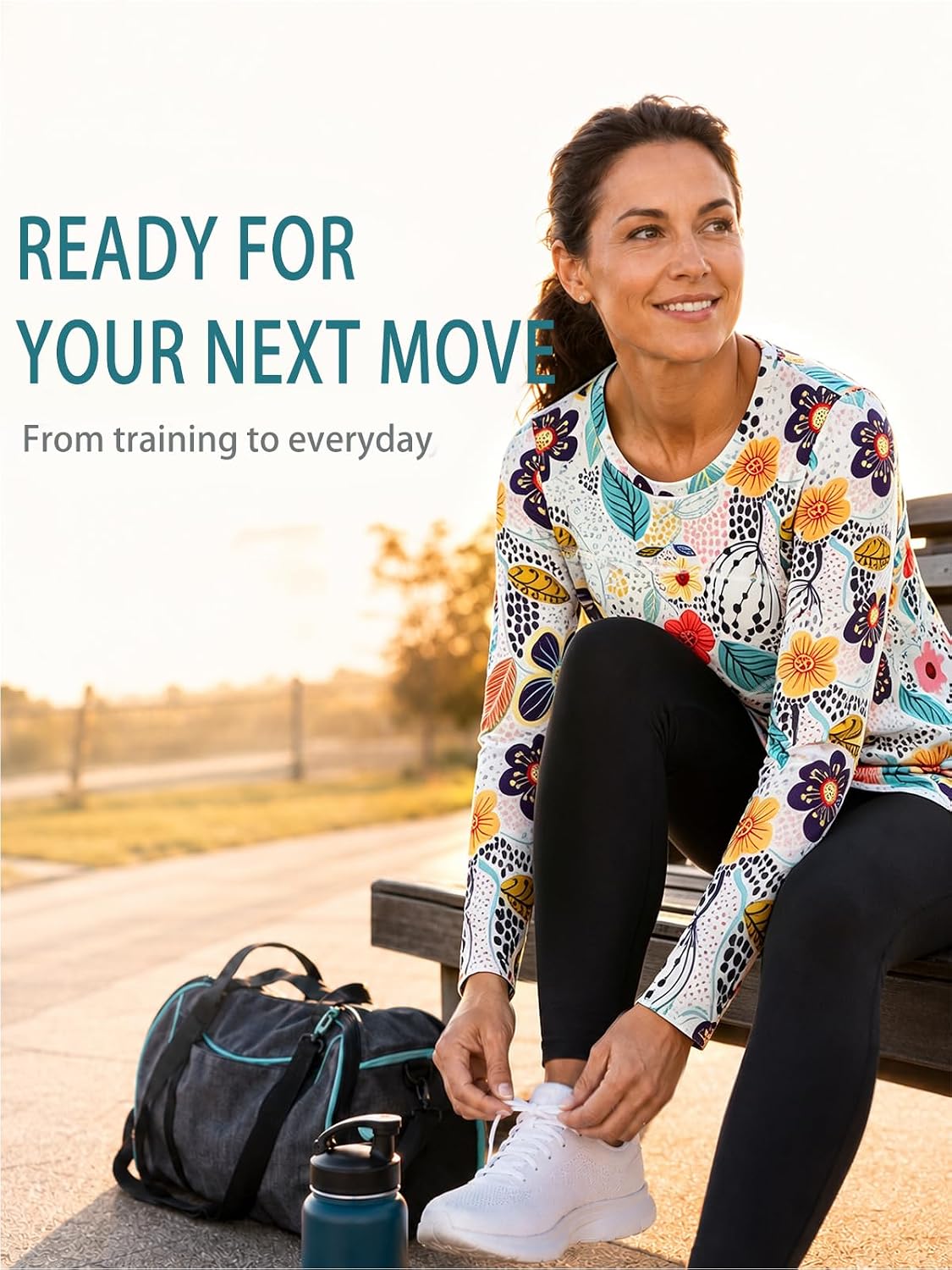 Kimmery Workout Tops for Women Long Sleeve Shirts for Women Quick Dry Line Decor Yoga Tops Sizes S-3XL