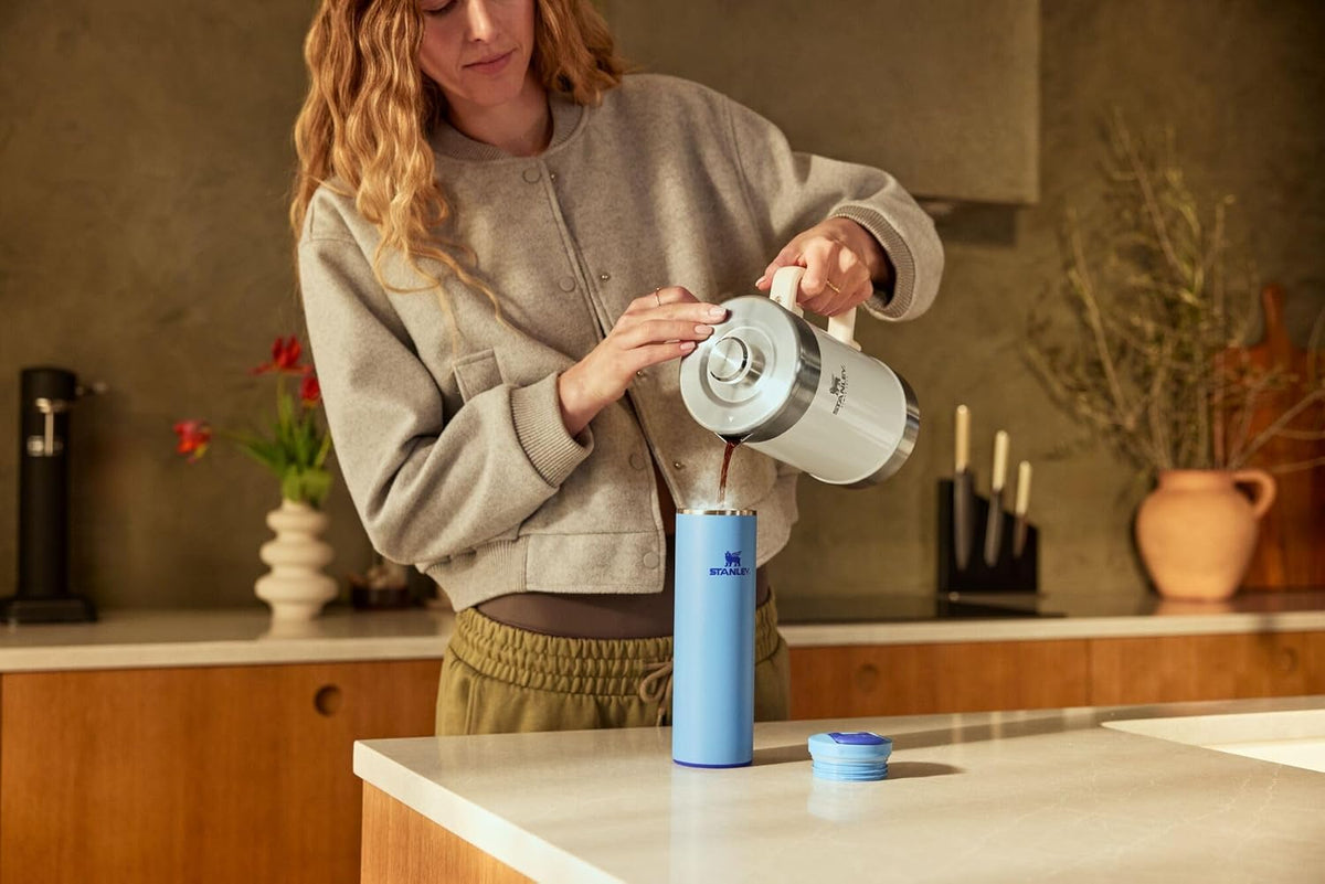 STANLEY Transit FlipTop Mug | Leakproof Coffee Travel Cup | Vacuum Insulated Stainless Steel | Stays Hot or Cold for Hours | BPA-Free | 16 oz | Cream Gloss