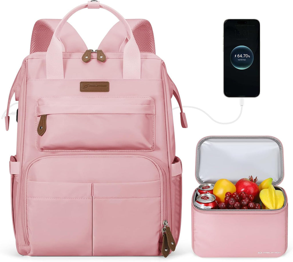 Maelstrom 15.6-17.3"Laptop Backpack with Lunch Box, Work Bag for Womenn Men
