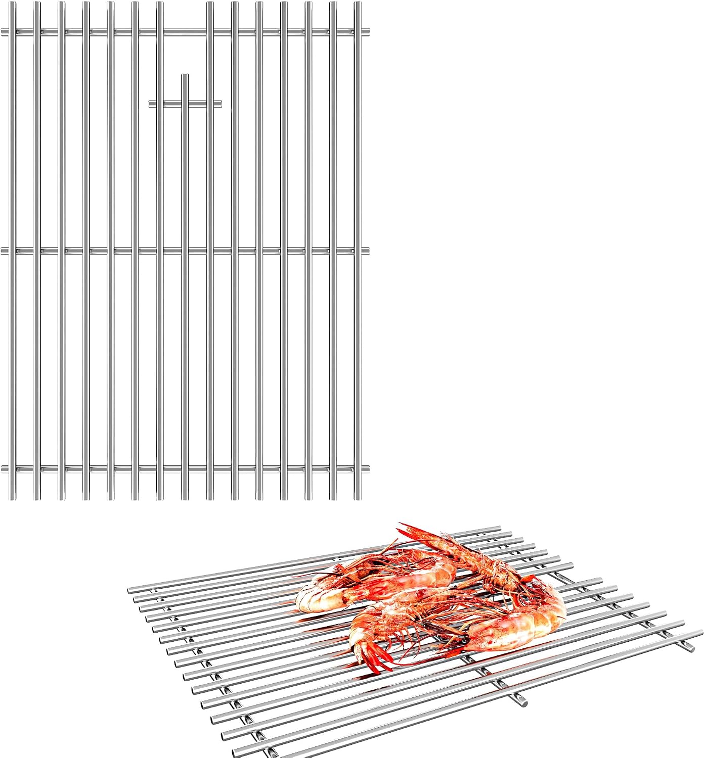 25.5" Wx15 D Grill Grates,Stainless Steel Charbroil Grill Replacement Parts,2Pack