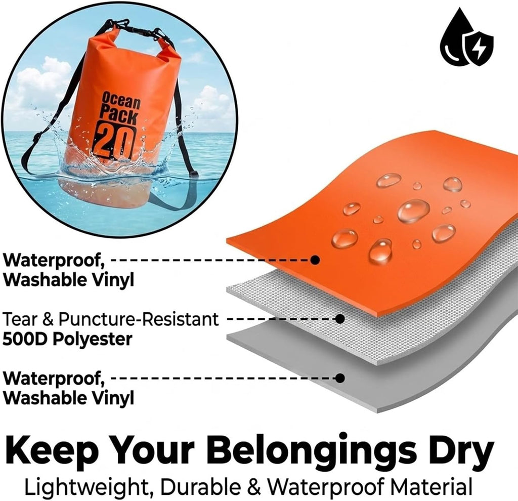 Floating Waterproof Dry Bag for Kayaking Boating Paddle Boarding