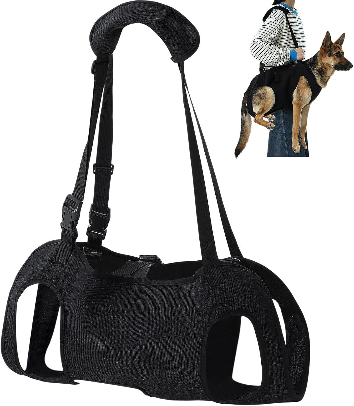 Shinylin Dog Carry Sling Emergency Backpack Dog Lift Harness, XL