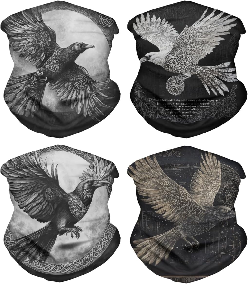 Cool Skull Face Bandanas Sports Casual Headwear Viking Neck Gaiter