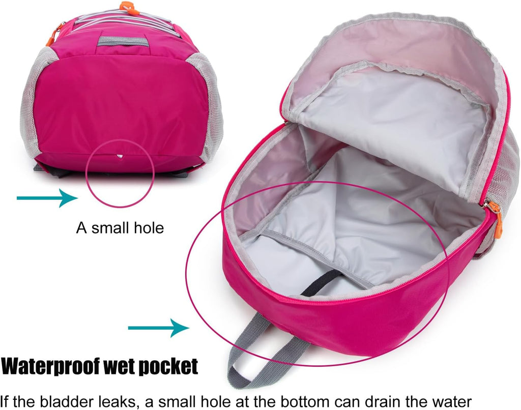 IVYGREEN Small Kids Hiking Backpack for Camping or Short Trip, Rose, S