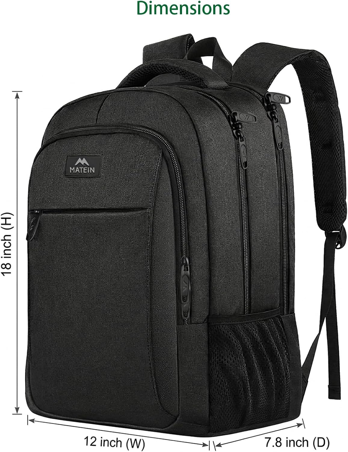 MATEIN Business Laptop Backpack, 15.6 Inch Travel Work Bag for Men Women