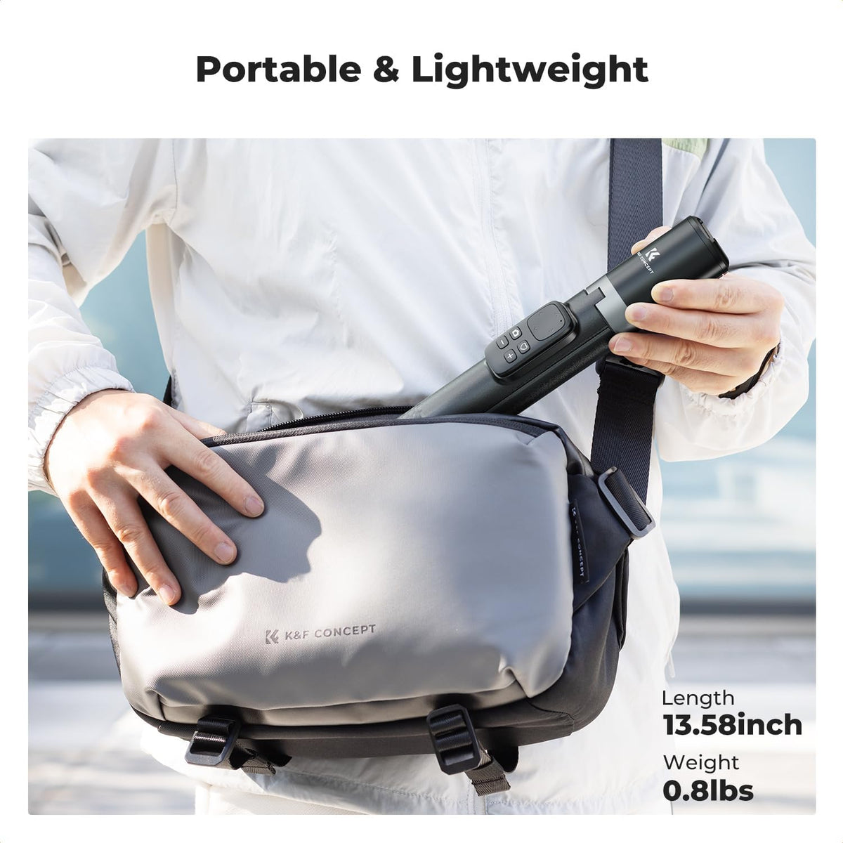 K&F CONCEPT 69" Pop Open & Quick Fold Phone Tripod