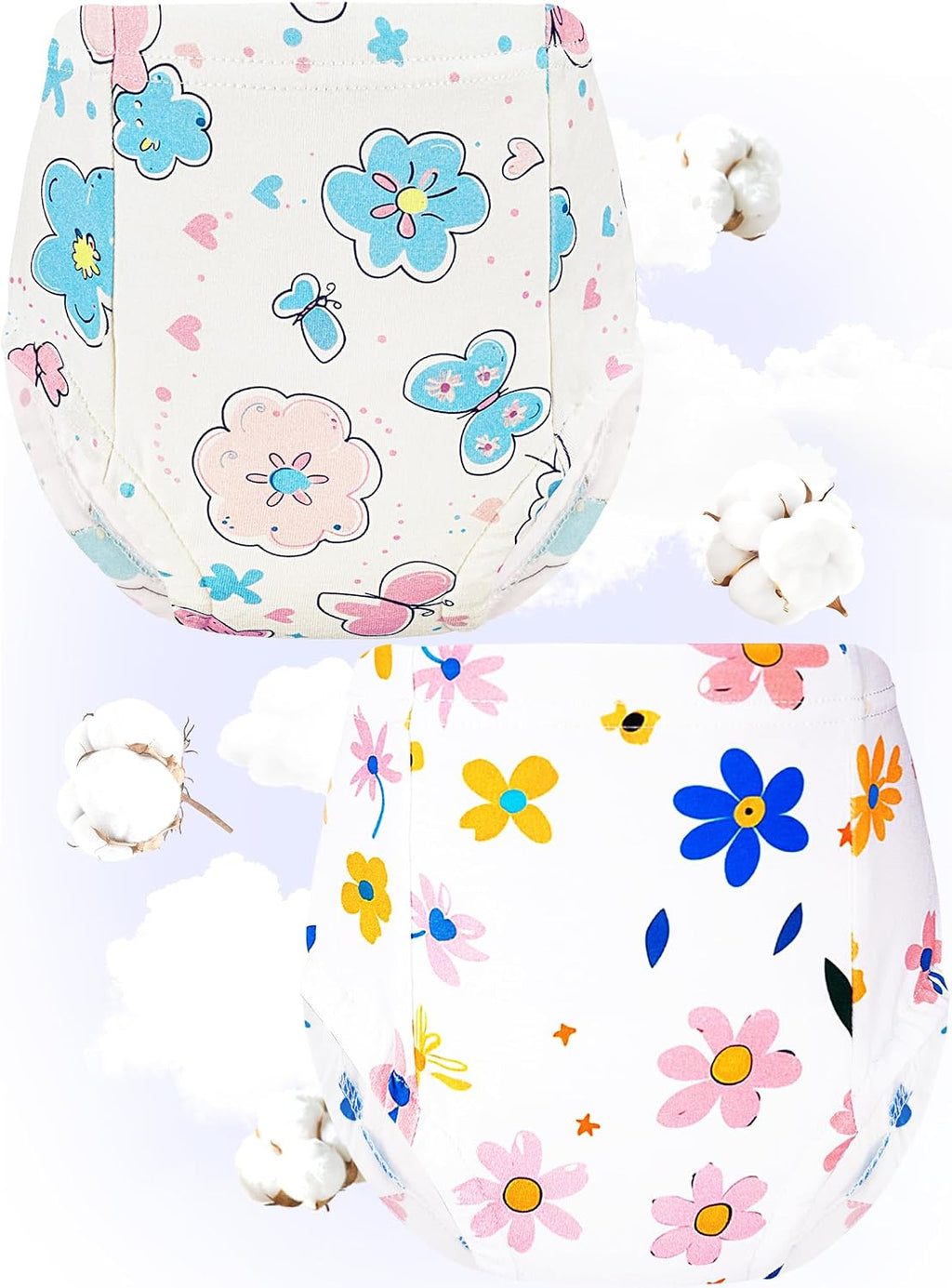 Potty Training Underwear Girls Toddler Pants Up Airy Flower Heart 4-5T