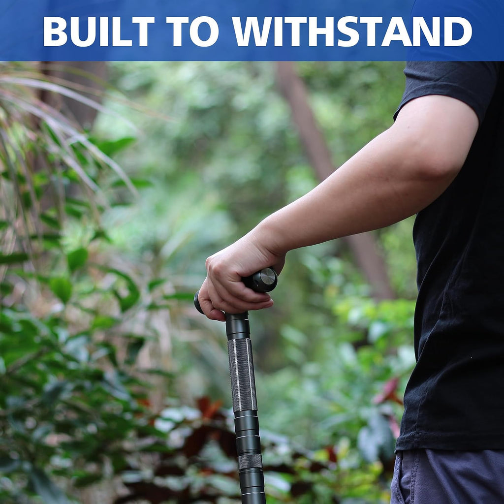 aiGear G2 Tactical Hiking Stick with Survival Kit, 5-Section Staff