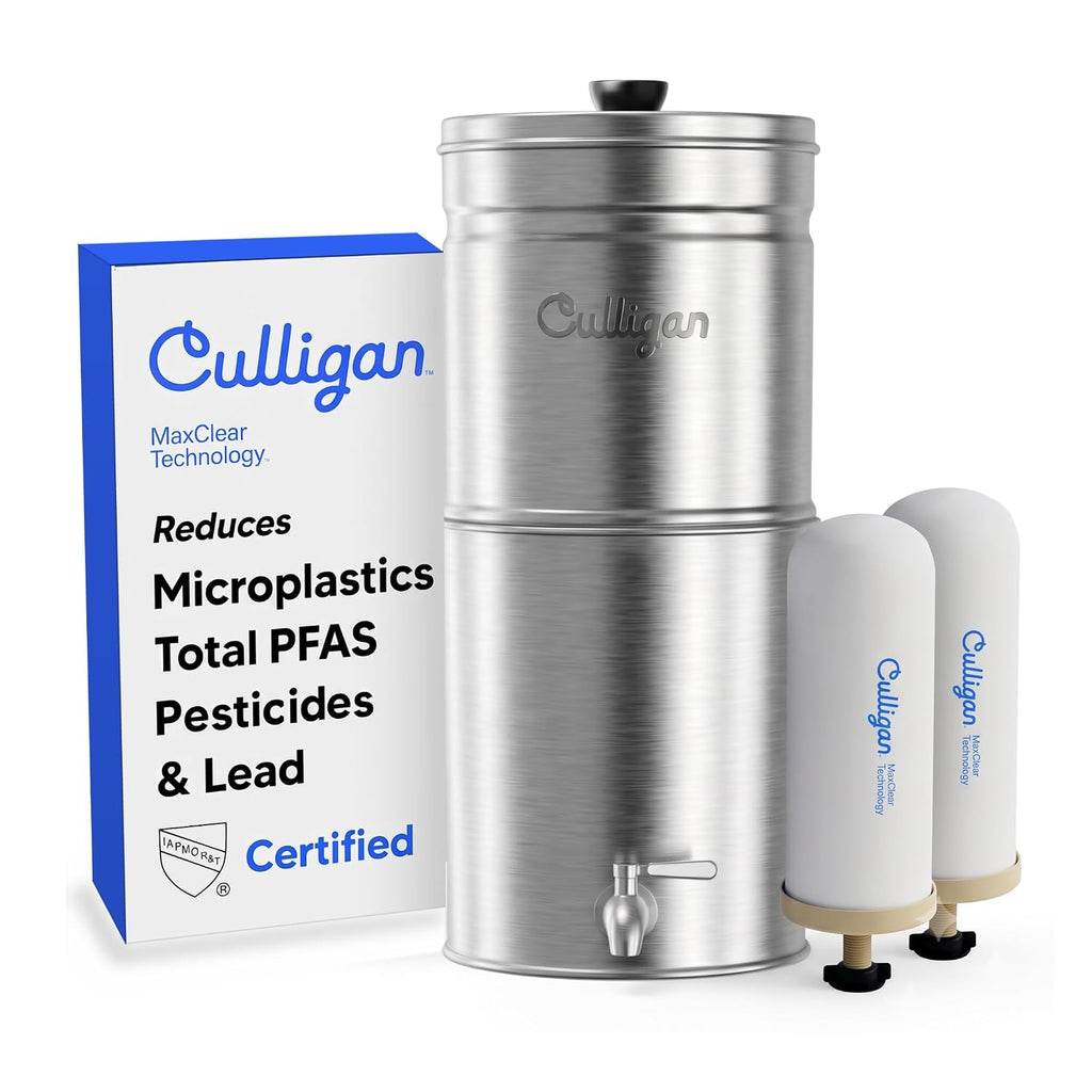 Culligan MaxClear Gravity Water Filter System - Microplastics, Lead & PFAS