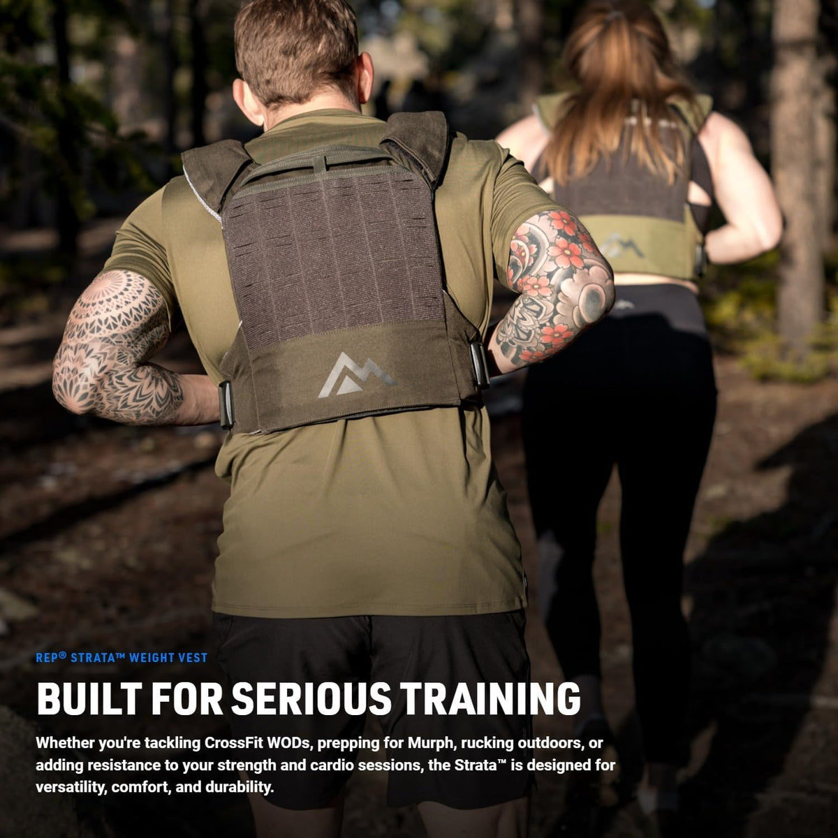 REP Fitness Strata Weight Vest, 2 Removable Plate Options for Unisex, Men & Women, Wearable, Weighted for Strength Training, Muscle Building, CrossFit, Running, Gym Exercise, Adjustable Sizing
