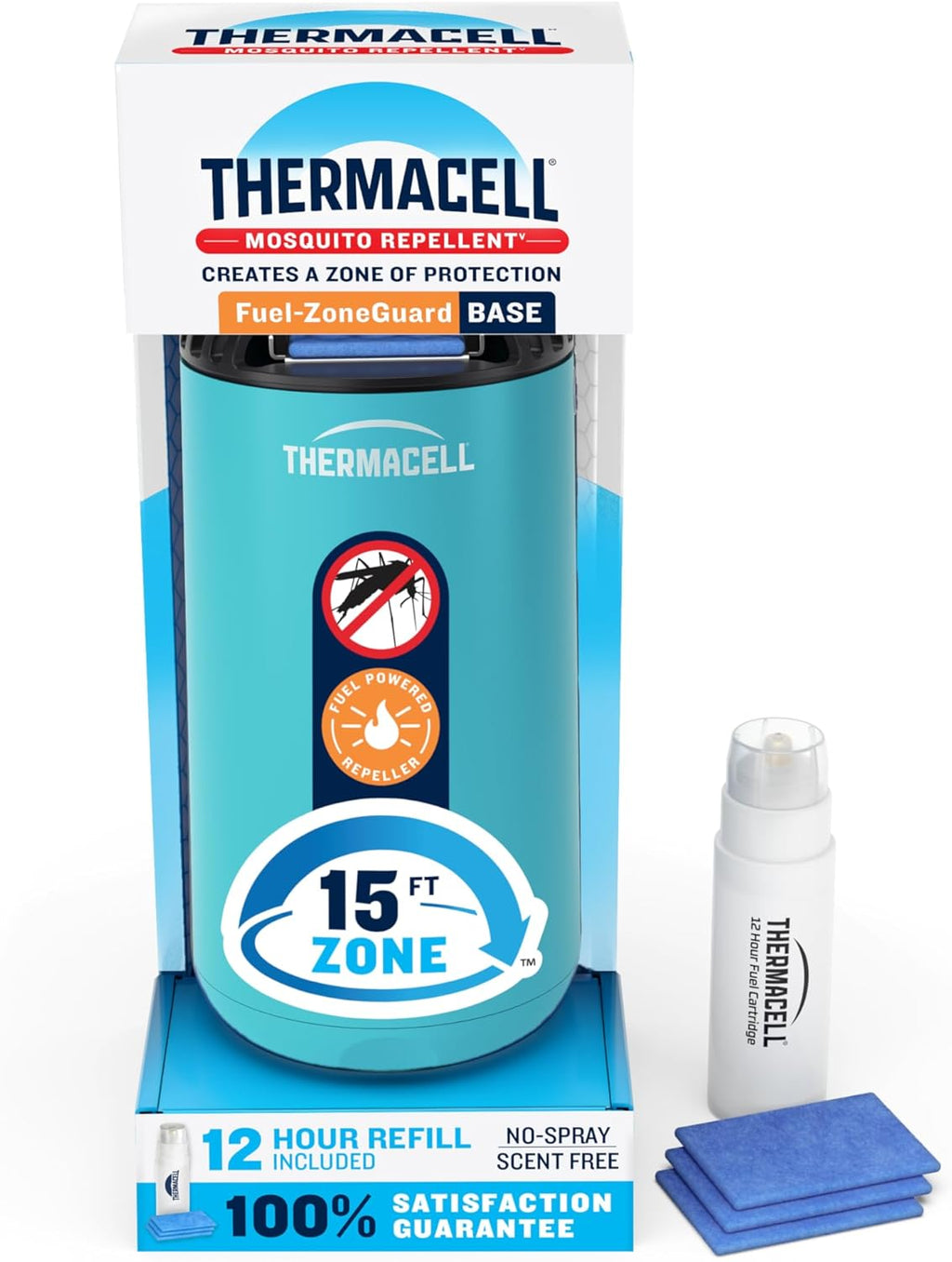 Thermacell Fuel-ZoneGuard Base Patio Shield Mosquito Repeller, Glacial Blue