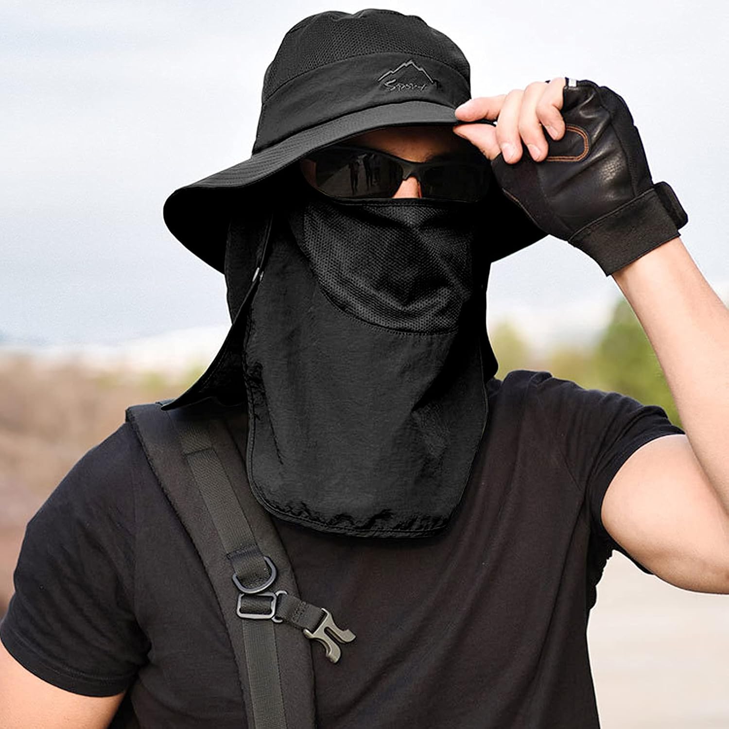 Fishing Hat for Men & Women, Sun Protection Hat with Face Cover & Neck Flap