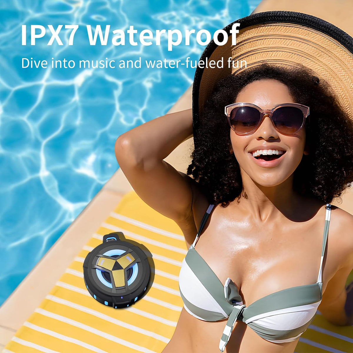 EBODA Waterproof Bluetooth Speaker Shower Portable Gifts for Adults Men