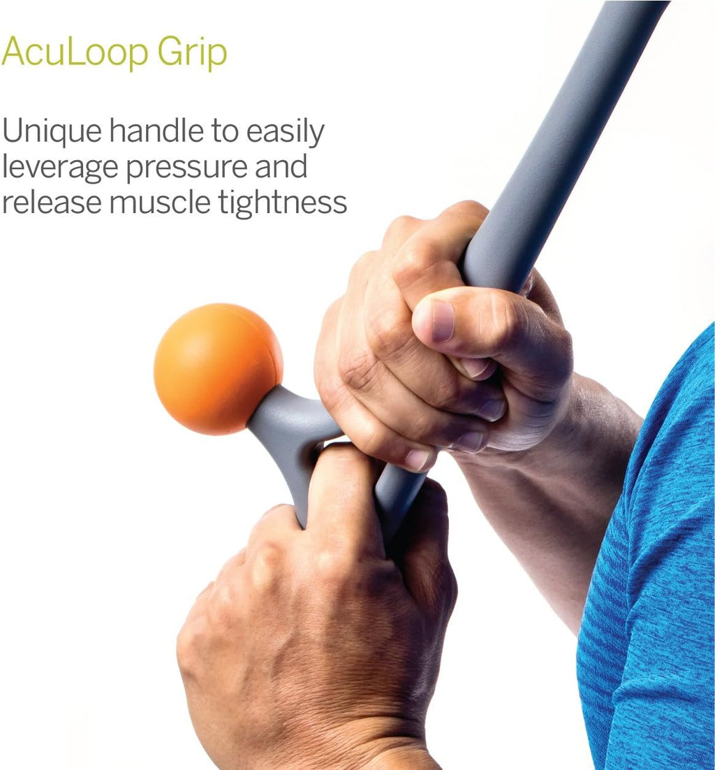 TRIGGERPOINT PERFORMANCE THERAPY AcuCurve Massage Cane for Neck, Back and Shoulders, Gray/Orange