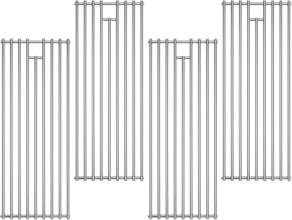 4 Pack 8mm Stainless Steel BBQ Cooking Grill Grates Replacement Parts for 16517 Bull 18248 LP,18249 NG,65073 L60000, BBQ Angus 47628, Brahma, Lonstar Select, Outlaw Steer Premium,7 Burner Premium