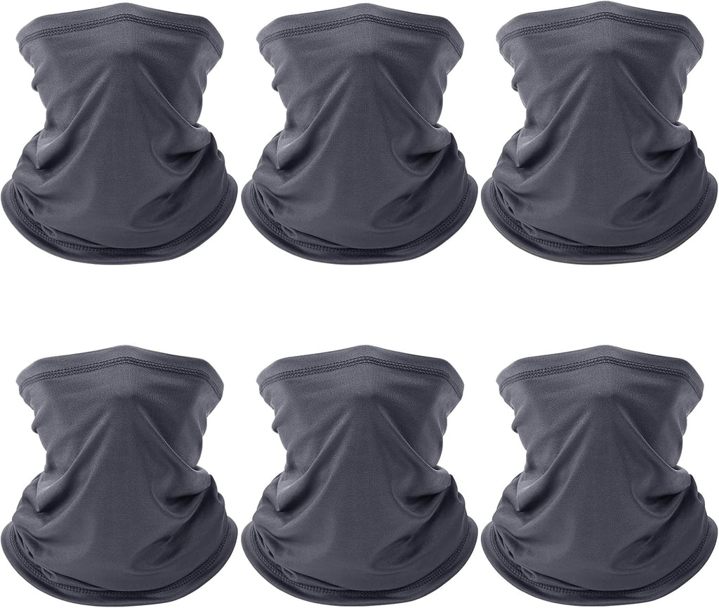 PAETAE 6 Pack Neck Gaiter, Gator Summer UV Dust Mask Cooling Neck Gaiters