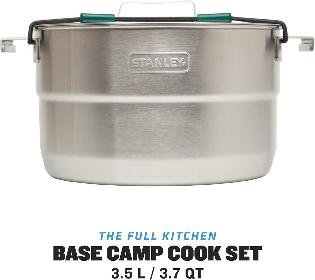 Stanley Adventure Full Kitchen Basecamp Camping Cook Set - 11 Piece, Pot With Vented Lid - Cookware for Backpacking, Hiking and Camping