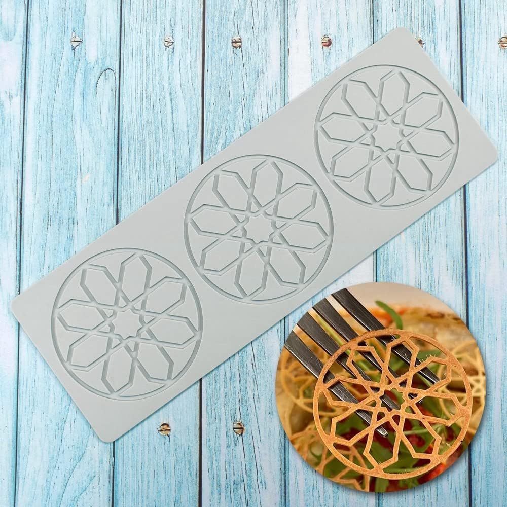 Hollow Leaf Silicone Molds Lover Heart Chocolate Molds Geometry 3D Silicone Mould Chocolate Candy Leaf Mold Sugar Craft Cake Decoration Cupcake Top (K_Geometry_14.4 * 5 * 0.12inch)