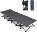 Goplus Camping Cot with Padded Pillow, Carry Bag, Max Load 600 lbs, Grey