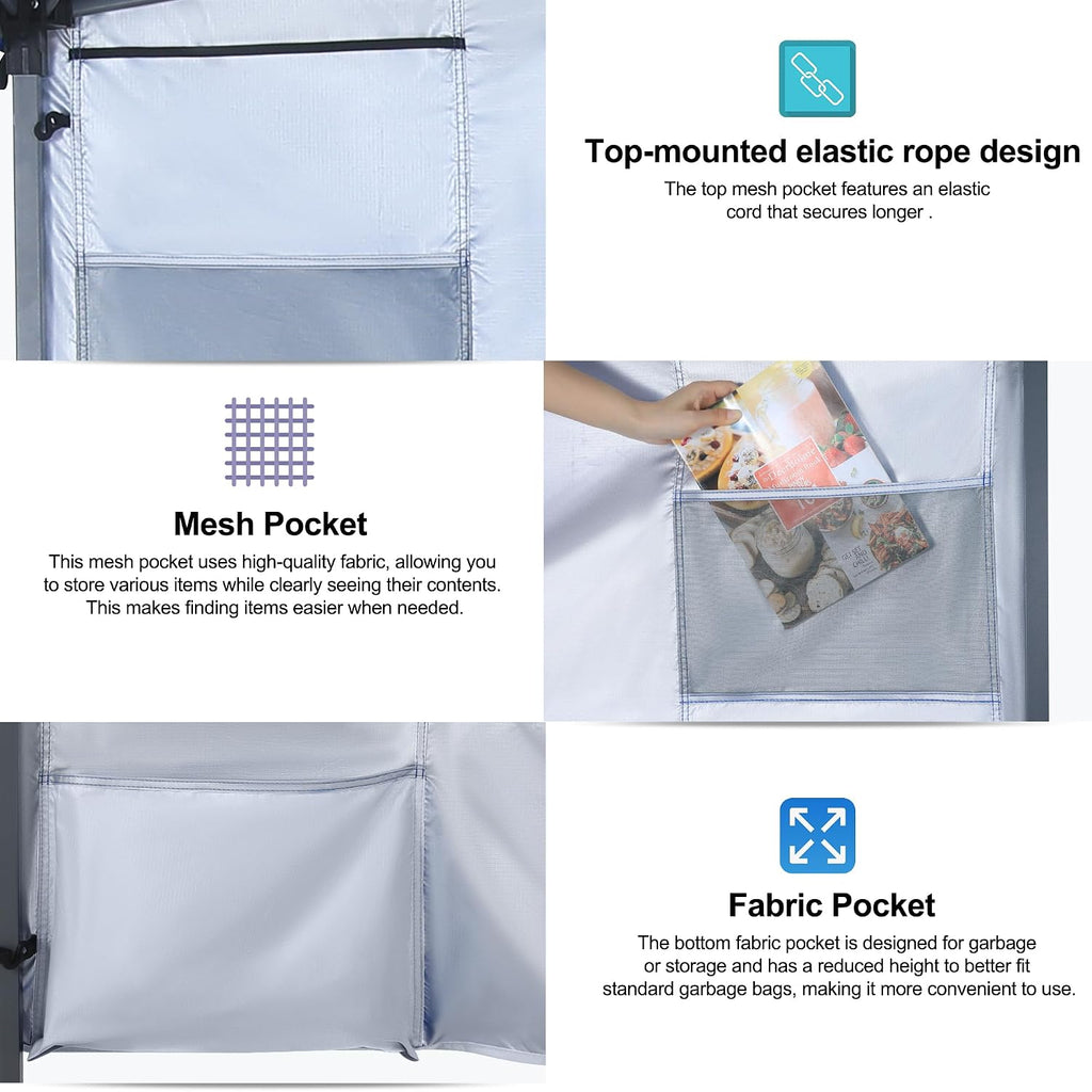 ABCCANOPY 10x10 Heavy Duty Pop Up Canopy Tent with Storage Sidewall, White