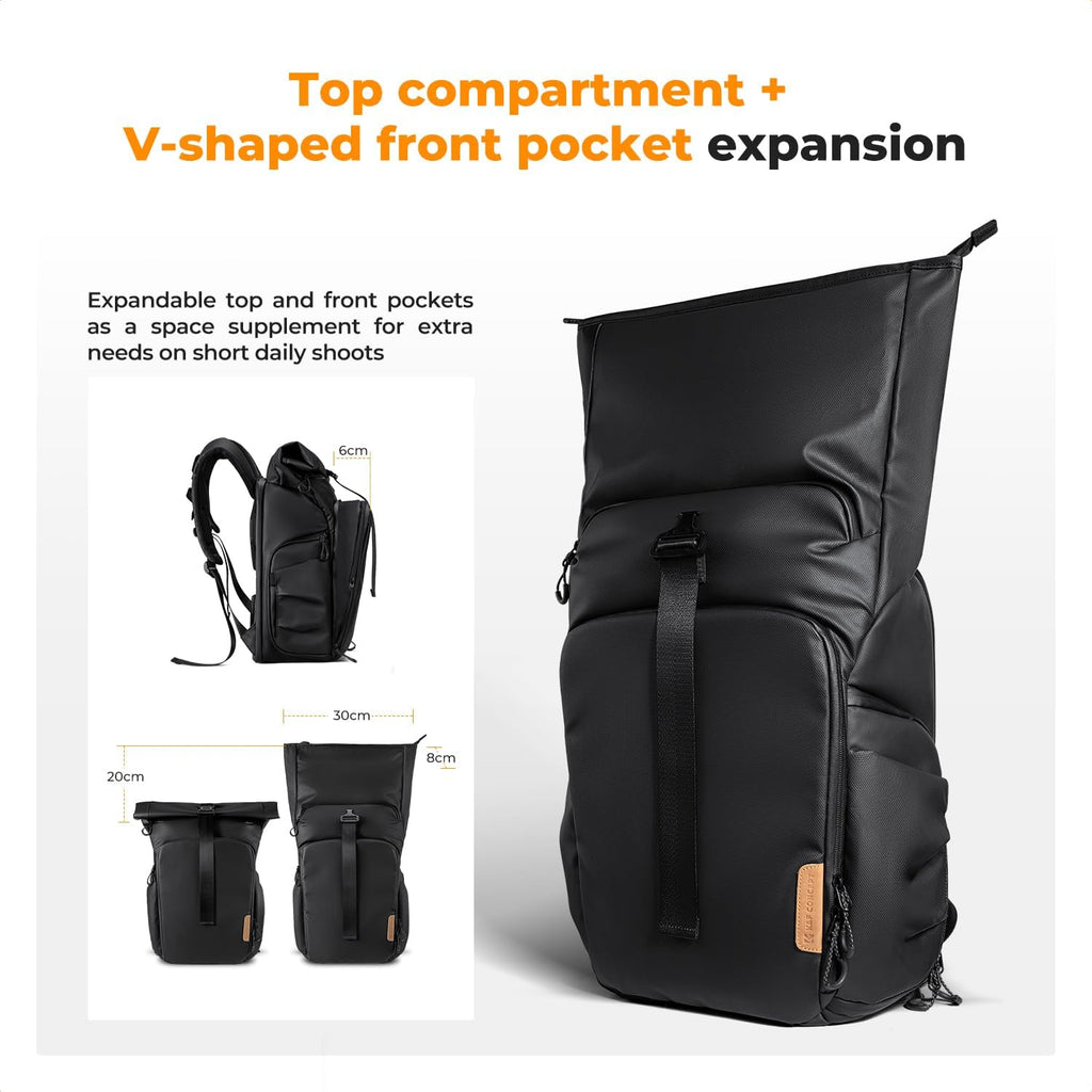 K&F CONCEPT Camera Backpack Bag with 15.6 Inch Laptop Compartment