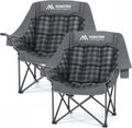 Huskfirm Oversized Camping Chairs 2 Pack Padded Camping Chair for Adults