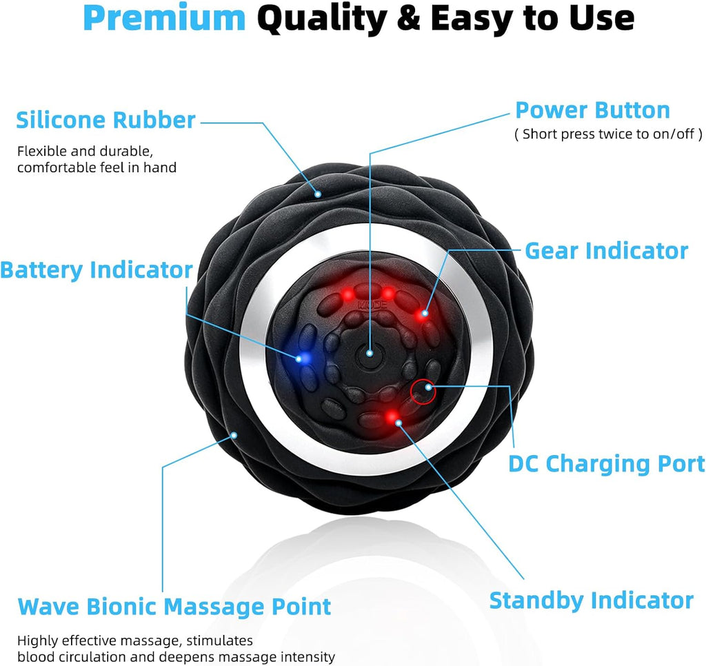 Upgraded 4-Gear Vibrating Lacrosse Ball Massage Ball Therapy