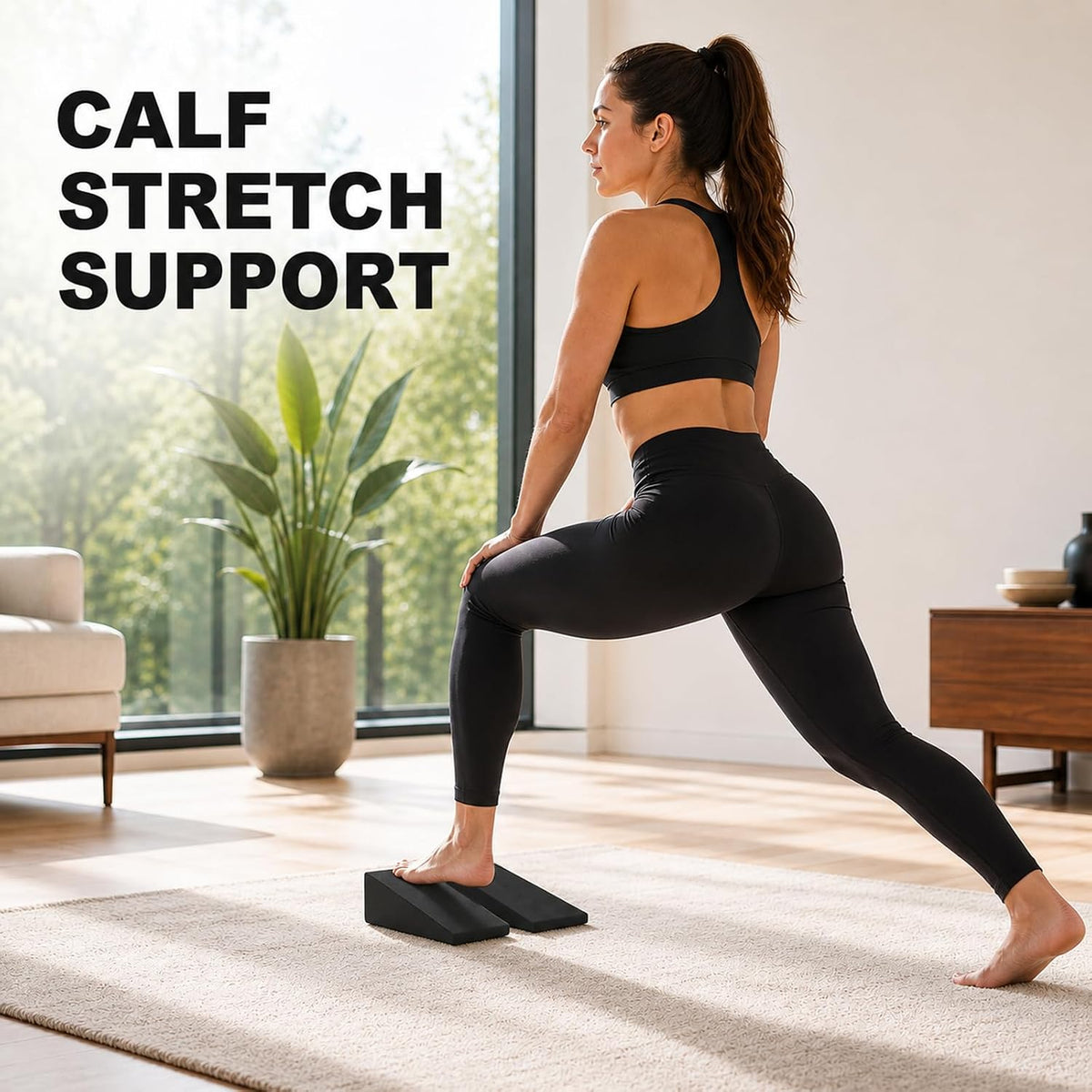 Foam Wedge Slant Board, 2 Pcs Update Squat Wedge Incline Block, 15 Degree Yoga Wedge for Squats Calf Stretching Ankle Exercise and Daily Workout