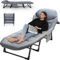 Adjustable Folding Camping Cot with Mattress(L''70in)