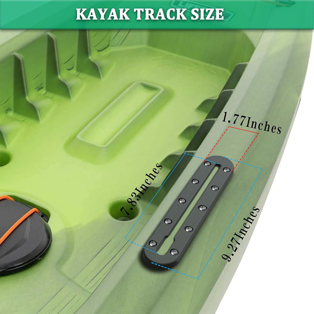 Huntury Kayak Track, Kayak Low Profile Track, Kayak Rail, Kayak Accessories Mount Track, Kayak Gear Track for Fishing Rod Holder, Fish Fider, Cup Holder, Anchor Cleats