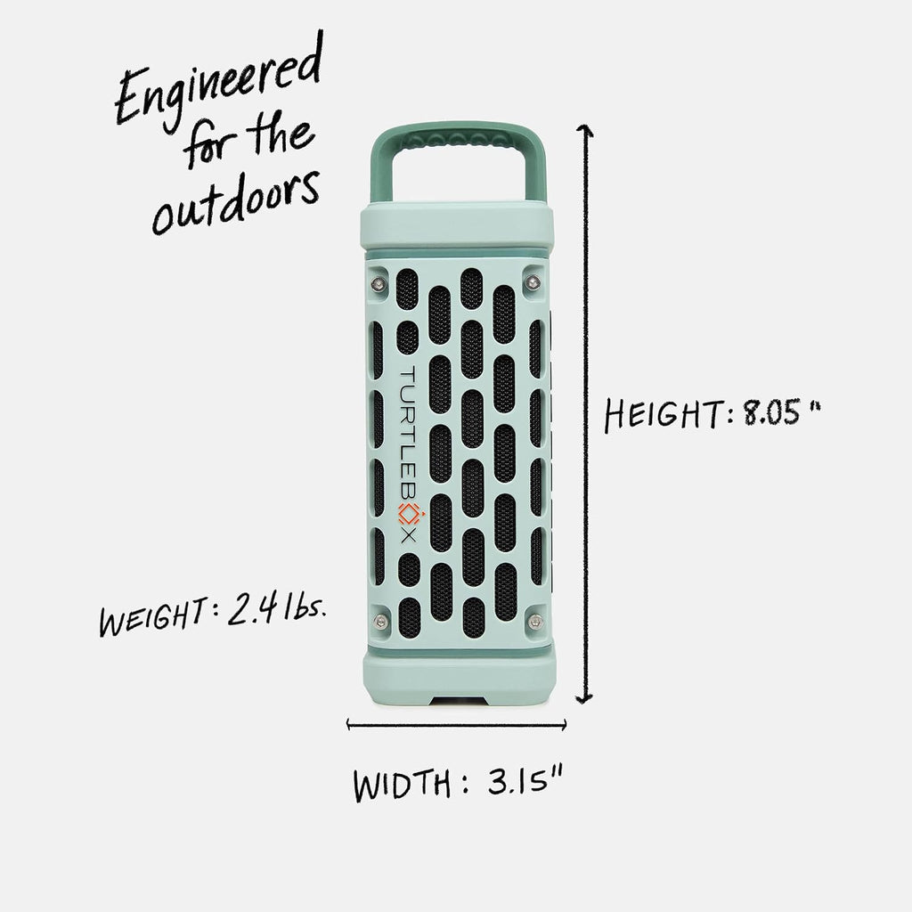 Turtlebox Ranger, Ultra-Portable Bluetooth Speaker, Waterproof, River Rock